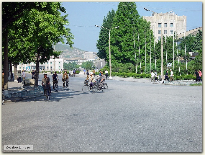 Street scene in Kaesong DPRK